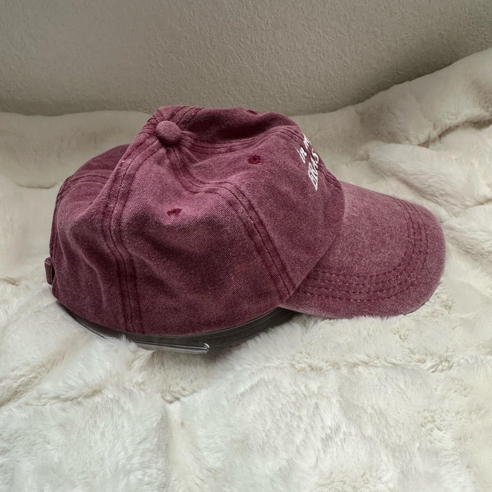 Pink Embroidered Cap - Picture 2 of 3